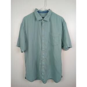 Tommy Bahama Men's Textured Camp Button Up Shirt Size XL Short Sleeve Coastal
